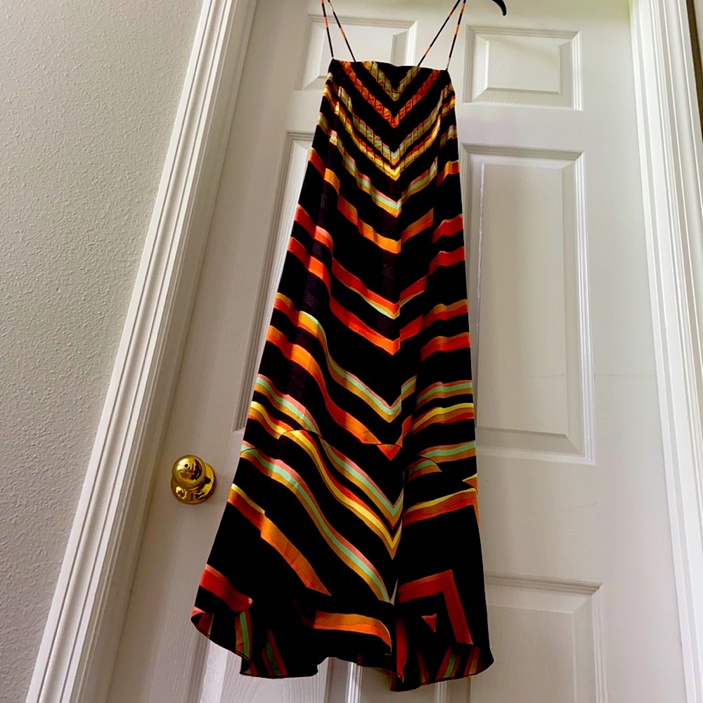 Anthropologie Multicolor Striped Midi Dress